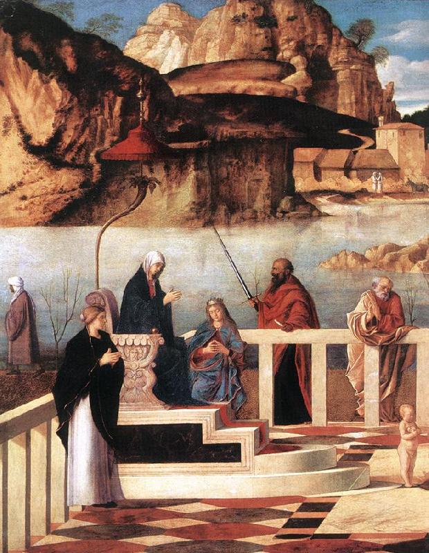 BELLINI, Giovanni Sacred Allegory (detail) dfg